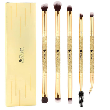 DUcare Foundation Brush Contour Bronzer Makeup Brush Double Ended Self Tanner Brush Sculpting Brush for Blending Liquid Powder Concealer Cream Cosmetics Blush Buffe