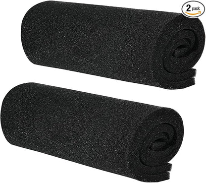 AQUANEAT 2 Pack Aquarium Bio Sponge Filter Media Pad Cut-to-Size Open Cell Foam Sheet for Fish Tank Sump (20" x 20" x 0.5")