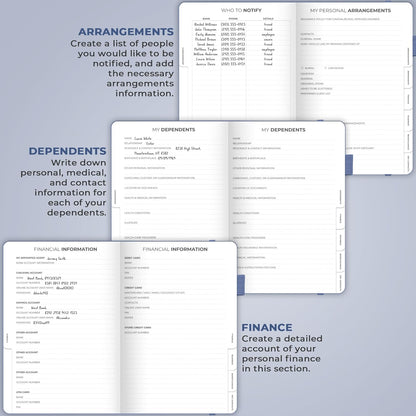 Clever Fox End of Life Planner – Final Arrangements Organizer for Beneficiary, Will Preparation, Last Wishes & Funeral Planning, A5 (Smoke Blue)