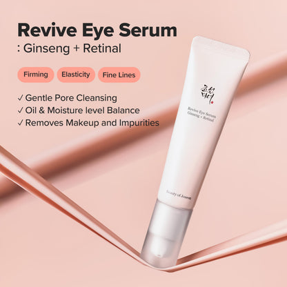 Beauty of Joseon Revive Eye Serum with Retinal Niacinamide Correction for Puffy Eye Bags Fine Lines Dark Circles Wrinkles, Korean Skin Care 30ml, 1 fl.oz