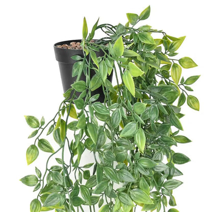 BLEUM CADE Fake Hanging Plants, 2pcs Artificial Hanging Potted Plant, Faux Mandala Vines Hanging Plant Greenery for Wall Shelf Home Living Room Indoor Outdoor Decor