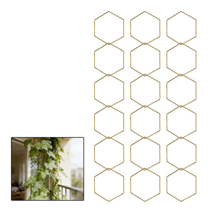 Wall Trellis Indoor, Garden Trellis Plant Accessories Sturdy Wall Trellis for Indoor Climbing Plants, Practical Plant Accessories with Stable Support for Pothos, Ivy. (Gold)