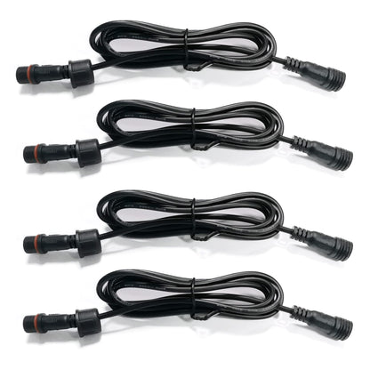 UWDESY 4Pcs 60IN 5FT 4Pin RGB Waterproof Extension Cable Wire Cord Set - Multi-Color Neon Accent LED Underglow Rock Light Boat Drain Plug Underwater Light