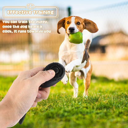 Frienda 18 Pieces Dog Training Clicker, Pet Behavioral Training Clickers with Wrist Strap for Dogs Cats Puppy Birds Horses(Black)