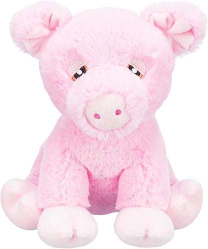 TRIXIE Be Eco Edison The Piggy Plush Dog Toy for All Dogs, 9.5" Fun and Cuddly Squeaky Dog Toy, 96% Recycle Material