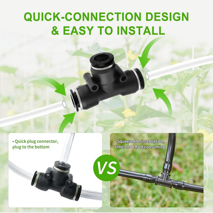 DAOTAILI Automatic Watering System for Potted Plants - 10-Pot Indoor Plant Waterer with Timer, Leak-Proof Design & USB-C/Battery Power
