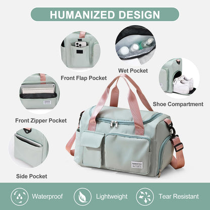 BEULPTN Bag&Toiletry Bag, 05#Green, Gym Bag & Toiletry Bag
