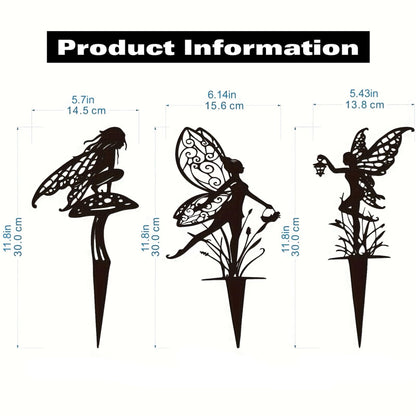 Decorative Garden Stakes, Fairy Garden Statues for Home and Garden (3)