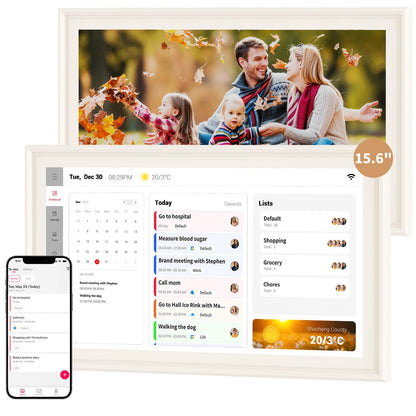 Digital Calendar, Electronic Calendar with 15.6-inch Touch Screen,32GB Smart Calendar, Work and Family Planner, Also Functions As a Digital Picture Frame,Best Gift for Your Loved Ones