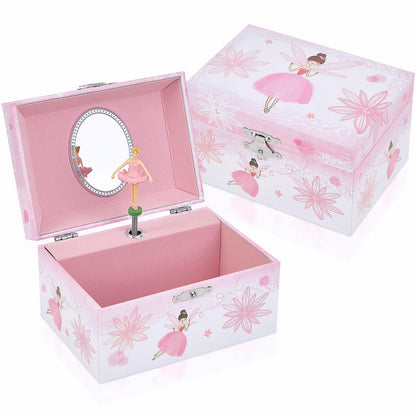 TAOPU Girl's Gift Music Box with Spinning Ballerina,Fairy Design Musical Jewelry Box for Kids Jewel Storage,Toys for Girls