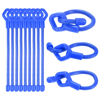 M METERXITY 12-Pack Adjustable Plant Ties, 6inch/15.24cm Silicone Flexible Multi-Function Sturdy Garden Twist Tie for Plant Support/Tree/Shrub/Vine, Reusable Support Twine [Blue]