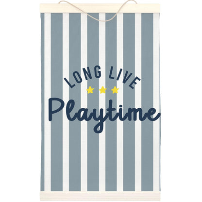 LKETW Kids Playroom Poster Hanger Frame 12x16 Inch, Long Live Playtime Wall Art Posters for Playroom, Blue Striped Hanging Banner Decor for Kids Toddler Boy Nursery Room Bedroom