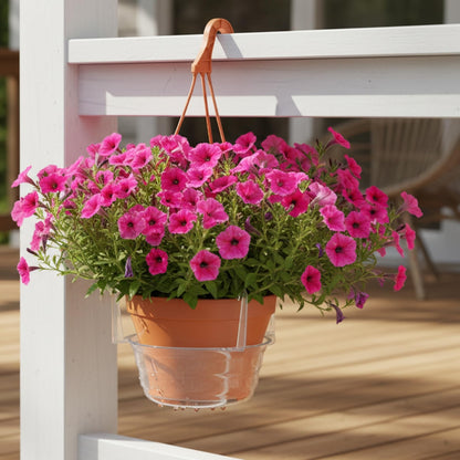 Curtis Wagner 10" Clear Hanging Basket Drip Pan Saucer (15-Pack)