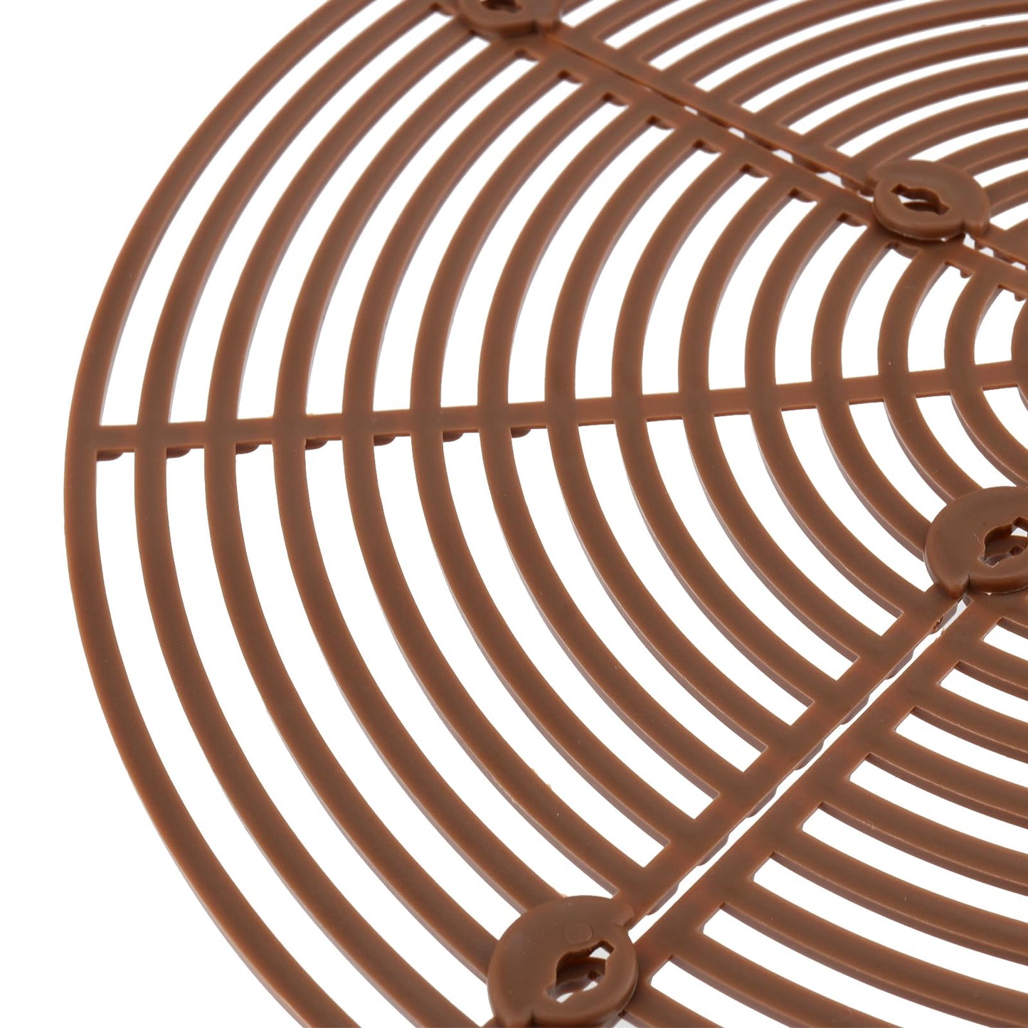TAICHEUT 8 Pcs Plant Pot Grid, 11.8 inch Brown Plant Pot Cover, Indoor Planter Protector with 64 Deep Stakes for Dogs Cats Digging Stopper