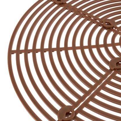 TAICHEUT 8 Pcs Plant Pot Grid, 11.8 inch Brown Plant Pot Cover, Indoor Planter Protector with 64 Deep Stakes for Dogs Cats Digging Stopper