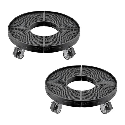 VEVOR Plant Caddy with 4 Lockable Wheels, 15-22.8’’ Adjustable Large Plant Dolly Cart, 440lbs Weight Capacity, Multifunctional Cart for Trash Can, Patio Umbrella, Large Planter, Flower Pots, 2 Packs