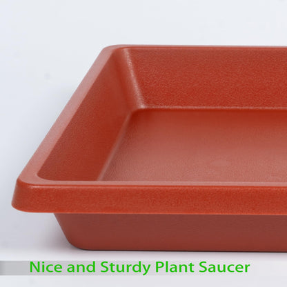 Plant Saucer 12 Inch Square 2 Pack, Plastic Plant Drip Trays, Plant Saucers for Indoors and Outdoors, Flower Pot Saucers, Saucers for Potted Plants, Planter Saucer, Plant Water Catcher Trays for Pots