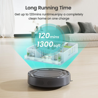 Lefant Robot Vacuum M210 Pro, Super Slim, Powerful Suction with No Tangling Port,Quiet,120 Min Runtime, Self-Charging Robotic Vacuum Cleaner, Ideal for Pet Hair, Hard Floor,App & Voice Control