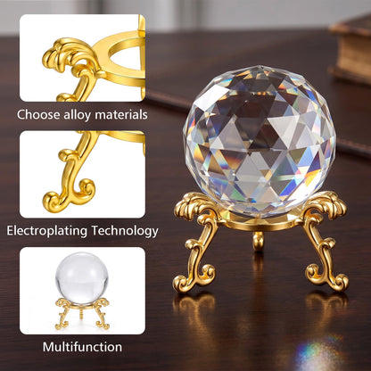 20pcs Gold Crystal Ball Stand Sphere Holder for 40mm-80mm Crystal Balls Sphere Display Holder Easter Egg Display Stand for Home Office Party Decor DIY Art Craft Displaying CrystalsGlass Natural Stone
