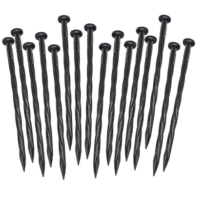 100Pack Plastic Landscape Edging Spikes, 8 Inch Spiral Landscape Anchoring Spikes，Landscape Spikes for Garden Lawn Yard, Paver Edging, Weed Barrier, Artificial Turf & More