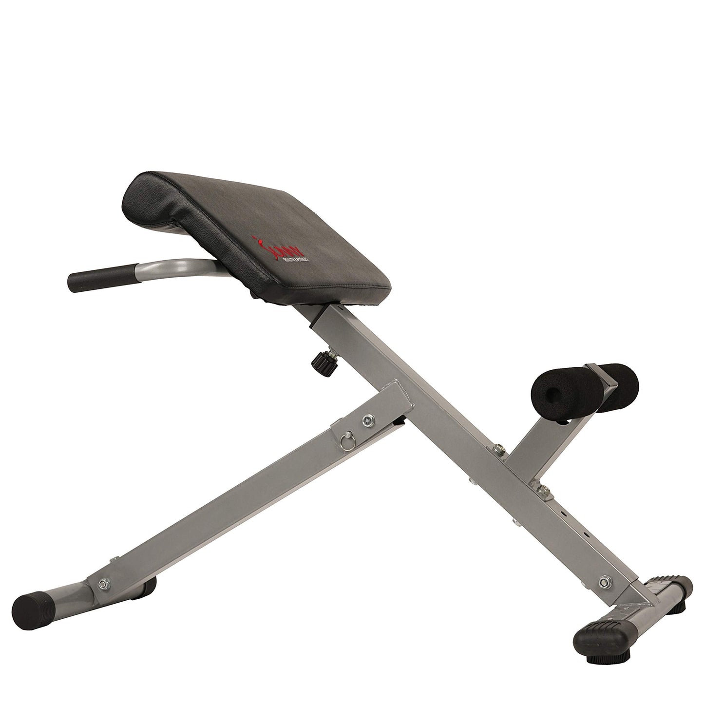 Sunny Health & Fitness Foldable Hyperextension Roman Chair w/Back Extension, Home Gym Sit Up Bench for Glute & Ab Workouts, Optional Adjustment Incline & Multi-Function Heavy-Duty Exercise Equipment