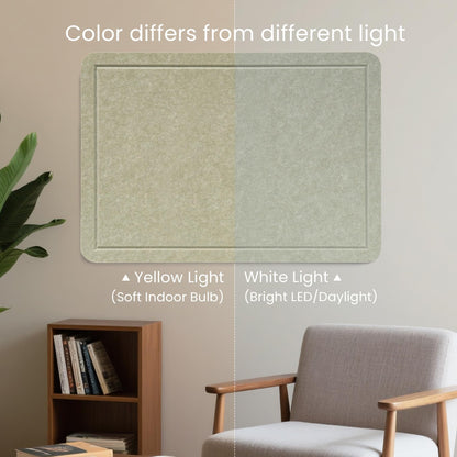 Lightomorrow Large Bulletin Board, 48 x 36 Inches Cork Board Alternative Decorative Felt Pin Board with Safe Removable Adhesives & 20 Push Pins for Home Office Classroom Walls-Sage