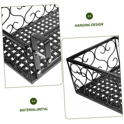 POPETPOP Hanging Window Plant Shelf Metal Flowerpot Rack Balcony Planters Railing Holder