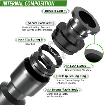 10PCS Push-to-Connect Drip Irrigation Emitters for 1/4 inch Irrigation Tubing, Two-Way Connection Adjustable Drip Emitter Sprayer with Stake, Irrigation Dripper Sprinklers for Drip Irrigation System