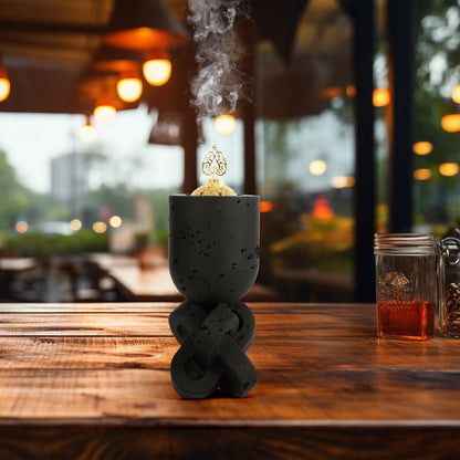 TERSCHELLING Frankincense Resin Incense Burner,Bakhoor Burner,Charcoal Incense Burner, 11.02Inches Tall Incense Censer - for Meditation,Yoga,Spa Aromatherapy,Office,House Warming Gifts& Home Decor
