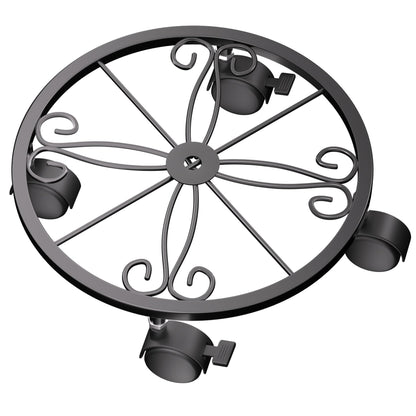Chinpakden Plant Caddy with Wheels - 10.24" Plant Stand with Wheels, 360° Lockable Plant Rollers Plant Dolly, Plant Tray with Casters for Indoor and Outdoor.