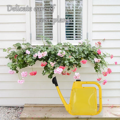 YOPIWI Watering Can 1.6Gal Transparent Plastic with Comfort Grip Handle for Indoor & Outdoor Plants (Yellow)