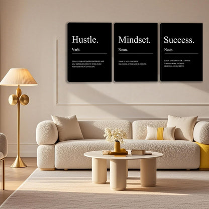 3 Panel Print Canvas Wall Art Motivational Office Wall Decor Painting Inspirational Posters Modern Inspiring Artwork for Home Living Room Bedroom Wall Decor Office Wall Art Ready to Hang - 36"Wx 16"H