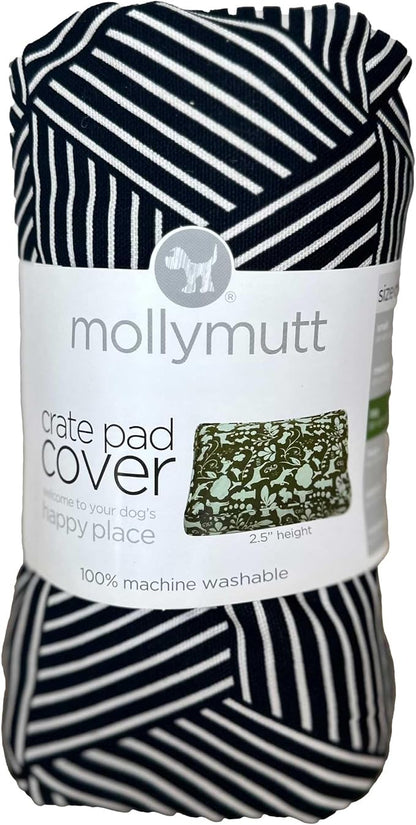 Molly Mutt Dog Crate Pad Cover, 100% Cotton Canvas Cover for Dog or Puppy Crate Bed, Durable, Washable, and Free of Harmful Chemicals, Pre-Shrunk, 42"x28"x2.5", Rough Gem