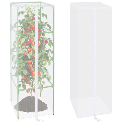 ZeeDix 57" x 16.1" Garden Bird Netting for Square Tomato Cage, 2 Pack Garden Mesh Barrier, Plant Covers Protect Tomatoes, Vegetables, Blueberry Bush from Birds & Pests