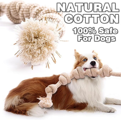 Dog Rope Toy, Rope Toys for Dogs Aggressive Chewers, for Large Dogs for Cleaning Teeth, Bite Resistant, 1 Pack