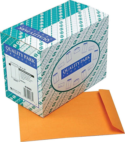 Quality Park Heavyweight Catalog Envelopes, Gummed, Brown Kraft, 10 x 13, 250 per Box, (41665)
