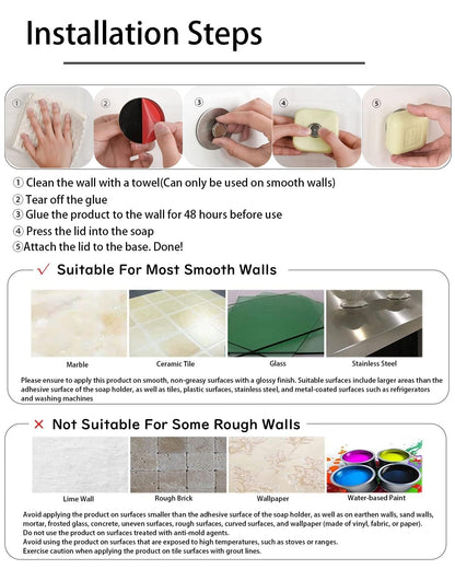 VeoryFly 2Pcs Magnetic Soap Savers for Bar Soap, Stainless Steel Soap Holder for Shower Wall and Kitchen/Bathroom, Easy Clean, Self-Draining (Silver)