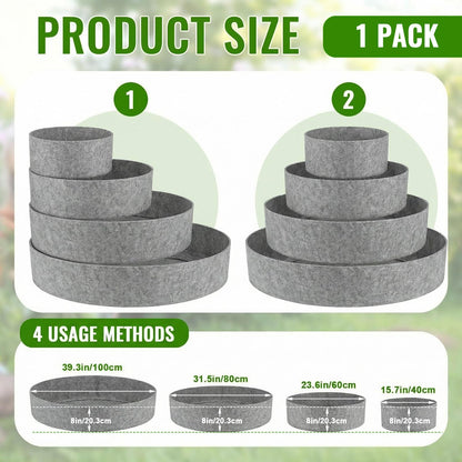 Ninehaoou 4 Pcs Plant Grow Bags 4 Tiered Strawberry Planter Tower Fabric Raised Garden Beds, 39 Inch Nonwoven Strawberry Pyramid Planter for Vegetables Flower Herbs Gardening Outdoor Growing (Gray)