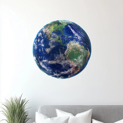 Earth Wall Decal,14.6" iinuu Planet Sticker for Classroom,Office and Bedroom,Space Theme Gift for Astronomy Lovers