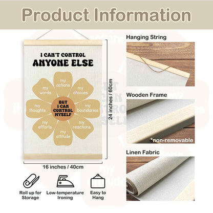 TLESKE Mental Health Classroom Poster Hanger Frame, Psychology Hanging Wall Art Room Decor for School Counselor Therapy Therapist Office, Things I Can Control Banner Print, Calming Room Decor, 16x24