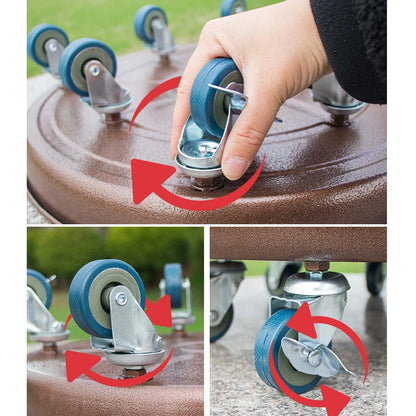 20" Heavy Duty Plant Dolly with Wheels, 380lbs Metal Rolling Plant Stand with Casters, Round Wheeled Planter Caddy Roller Base Carry Potted Tree Flower Pot for Indoor Outdoor Garden, 1 Pack, Bronze