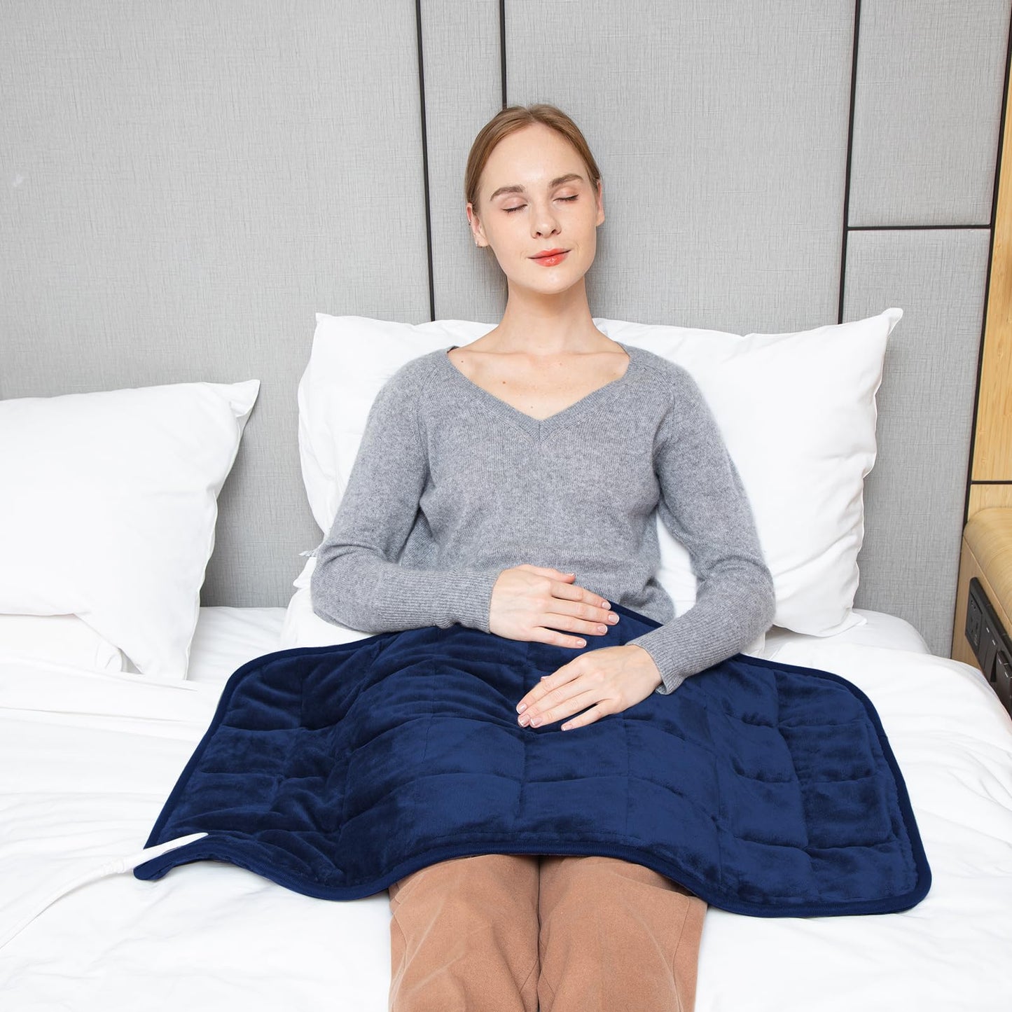 Ambershine 17''x33'' XXXL King Size Heating Pad with 12 Temperature Settings & 4 Auto-Off Countdown Timers, Pain Relief for Back/Neck/Shoulders/Abdomen/Legs, Christmas Gifts for mom dad (Dark Gray)