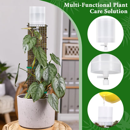 6 Pack Adjustable Moss Pole Watering Dripper, Self Watering Planter Insert with Flow Control, Plant Watering Globes Devices, Slow Release Self Watering Spikes for Monstera Epipremnum