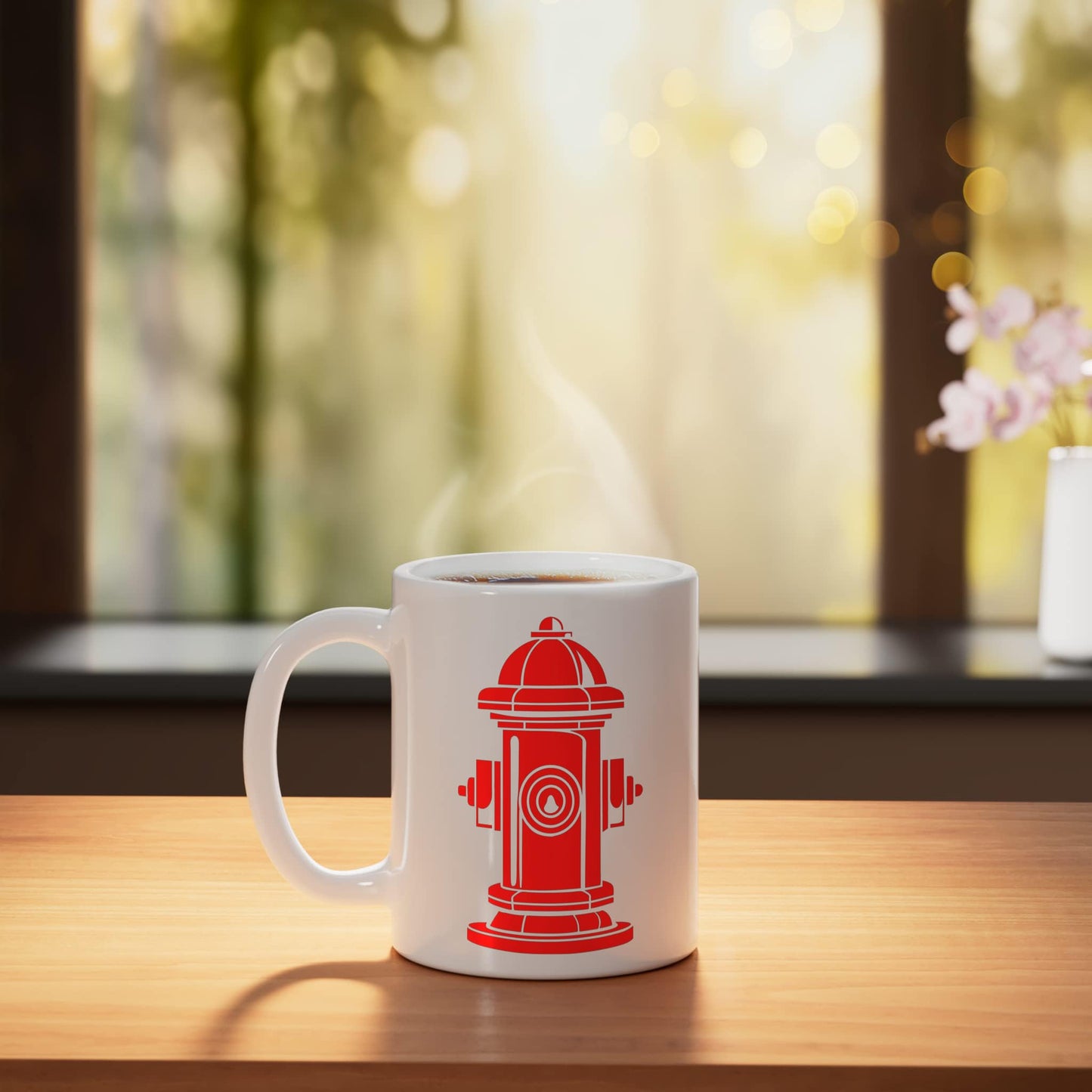 Fire hydrant for firefighter costume halloween party Ceramic Mug, White
