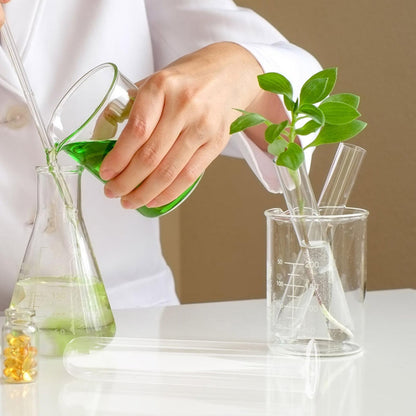 Yardwe 5pcs Hydroponic Glass Propagation Tubes Small Floral Test Tube Vases 2.5x3x15cm Glass Hanging Containers for Small Terrarium Plants Home Décor