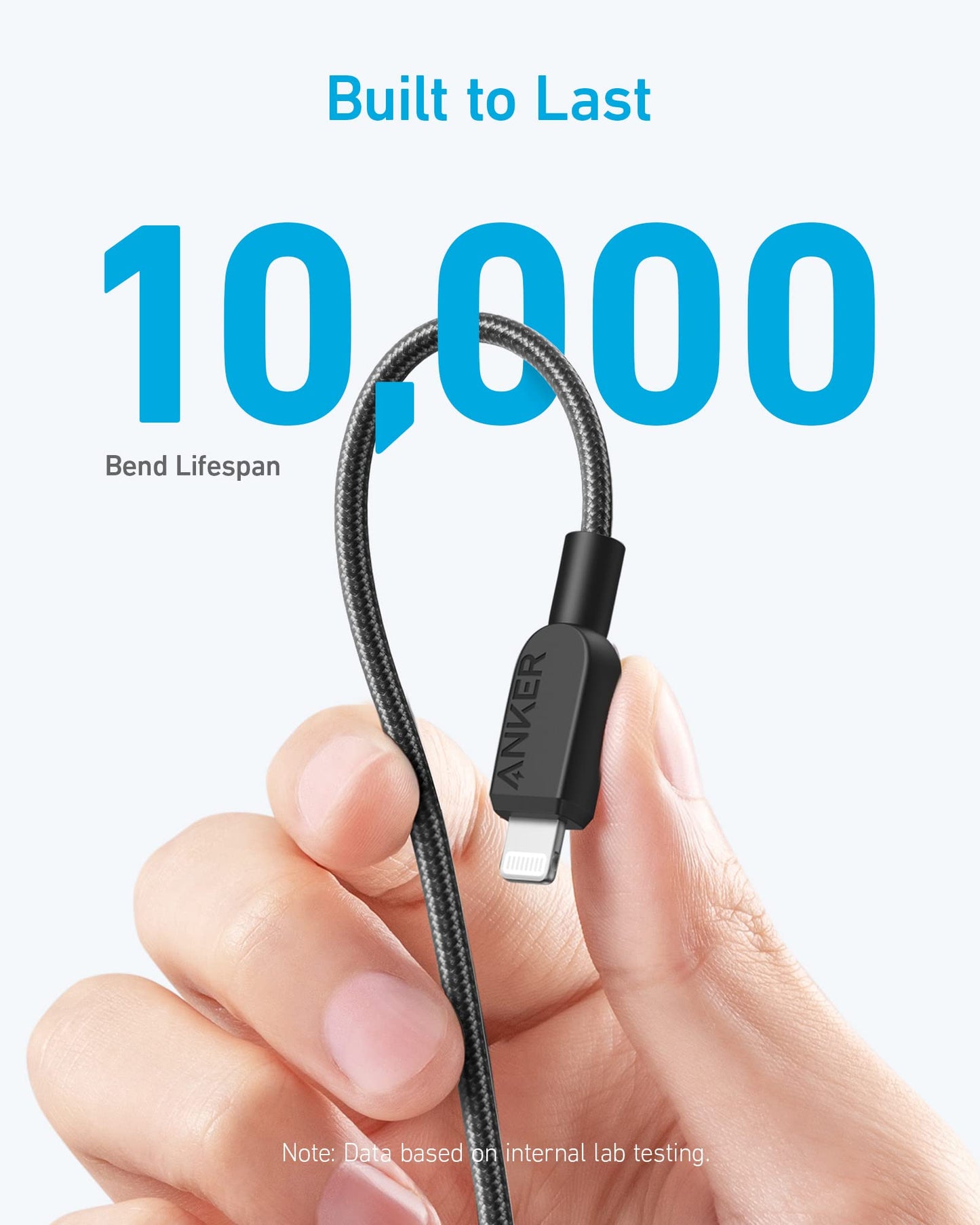 Anker 310 USB C to Lightning Cable(6FT,2Pack, Black), MFi Certified for iPhone 14 Series, and More(Charger Not Included)