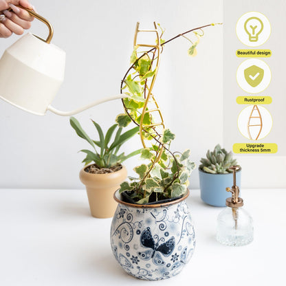 GOOOXIM Indoor Plant Trellis for Potted Plants - Durable Metal Climbing Trellis with Unique DNA Spiral Design for Vining Plants, Easy Installation for Indoor & Outdoor Use