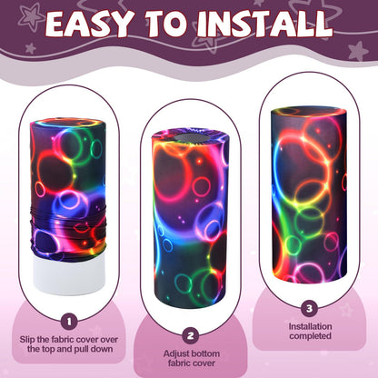 Mindsoft Set of 3 Neon Set of 3 Spandex Cylinder Stand Covers for Party, Halloween Cylinder Pedestal Covers, Dessert Tables Display for Birthday Party Wedding Baby Shower Backdrop Decor (Neon)