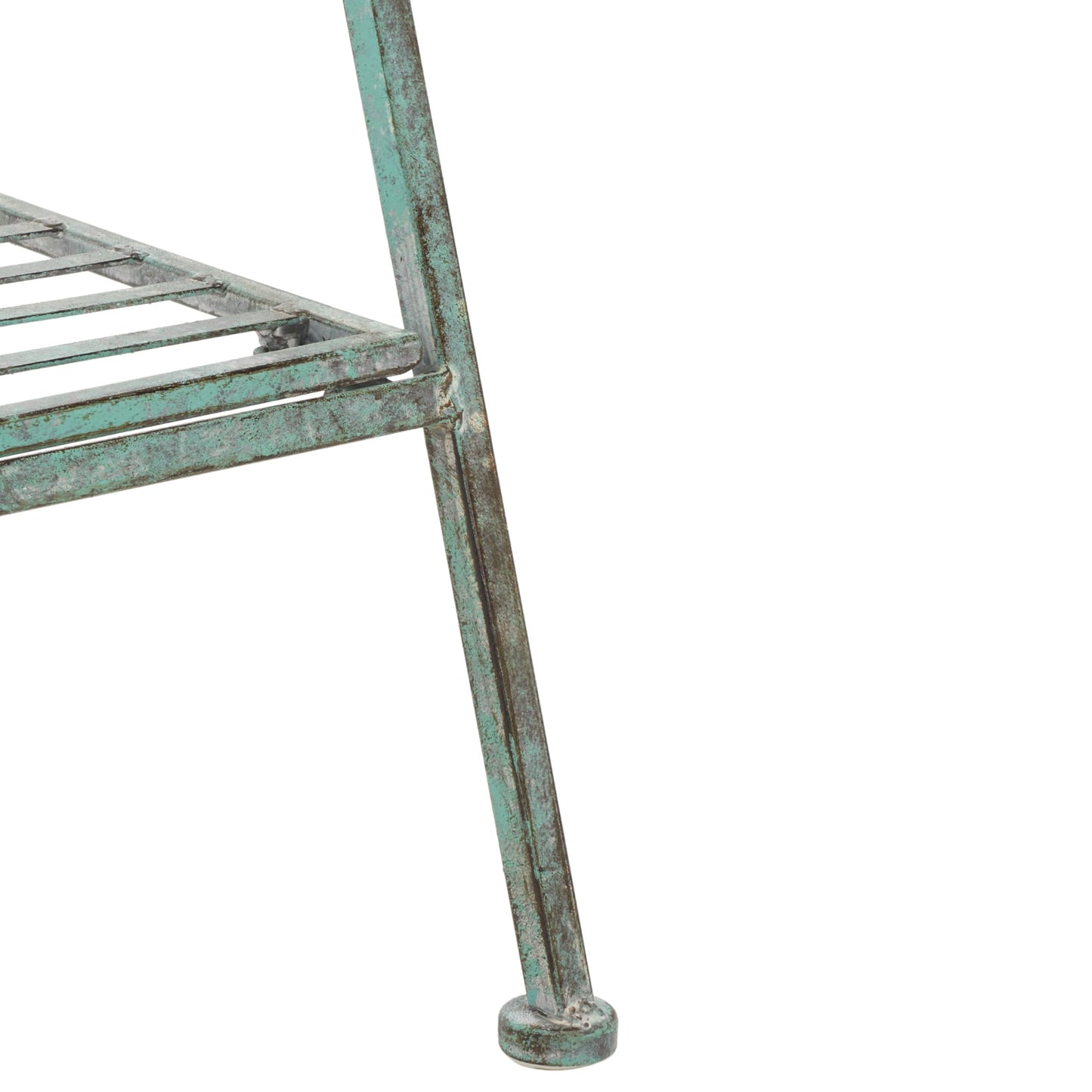 SAFAVIEH Outdoor Collection Natum Victorian Antique Dark Green Wrought Iron Plant Stand