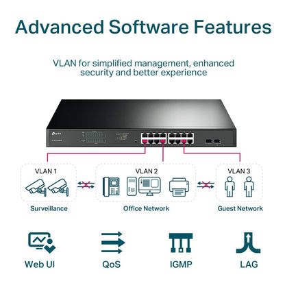 TP-Link TL-SG105MPE | Easy Smart Managed | 4 PoE+ Ports @120W, w/ 1 Uplink Gigabit Port | QoS, Vlan, IGMP & LAG | Fanless | PoE Auto Recovery | 3 Year Protection